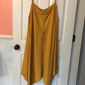 Oversized mustard dress